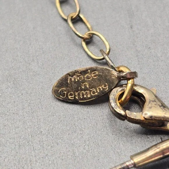 VTG Sterling Silver Pearl Pendant Necklace 925 Germany 2 Tone RL Regis Lecuyer - Picture 6 of 13